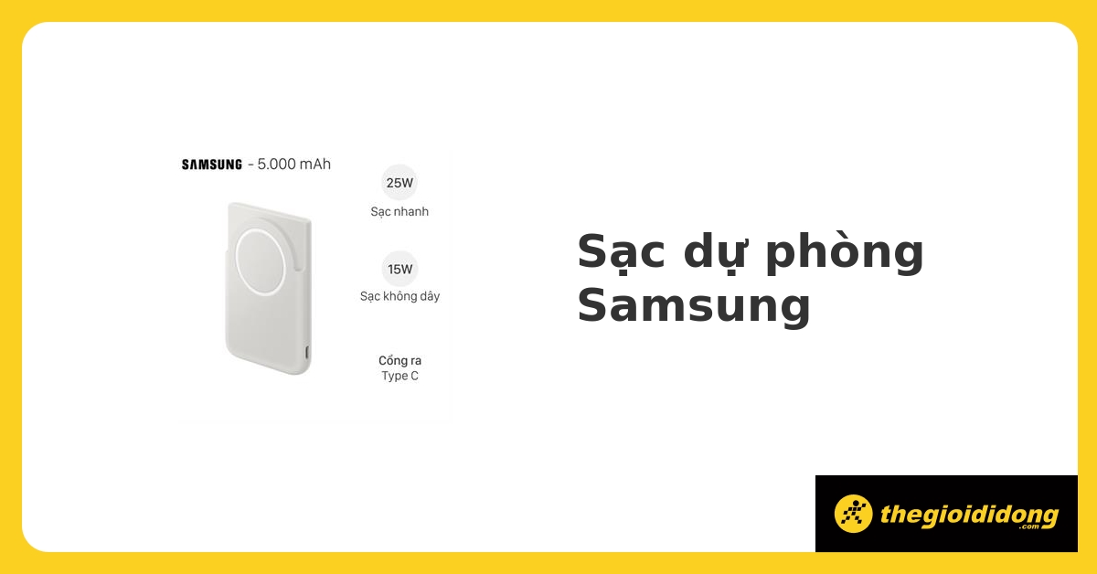 SẠC DỰ PHÒNG SAMSUNG 20000MAH CÔNG SUẤT LỚN SẠC NHANH 45W