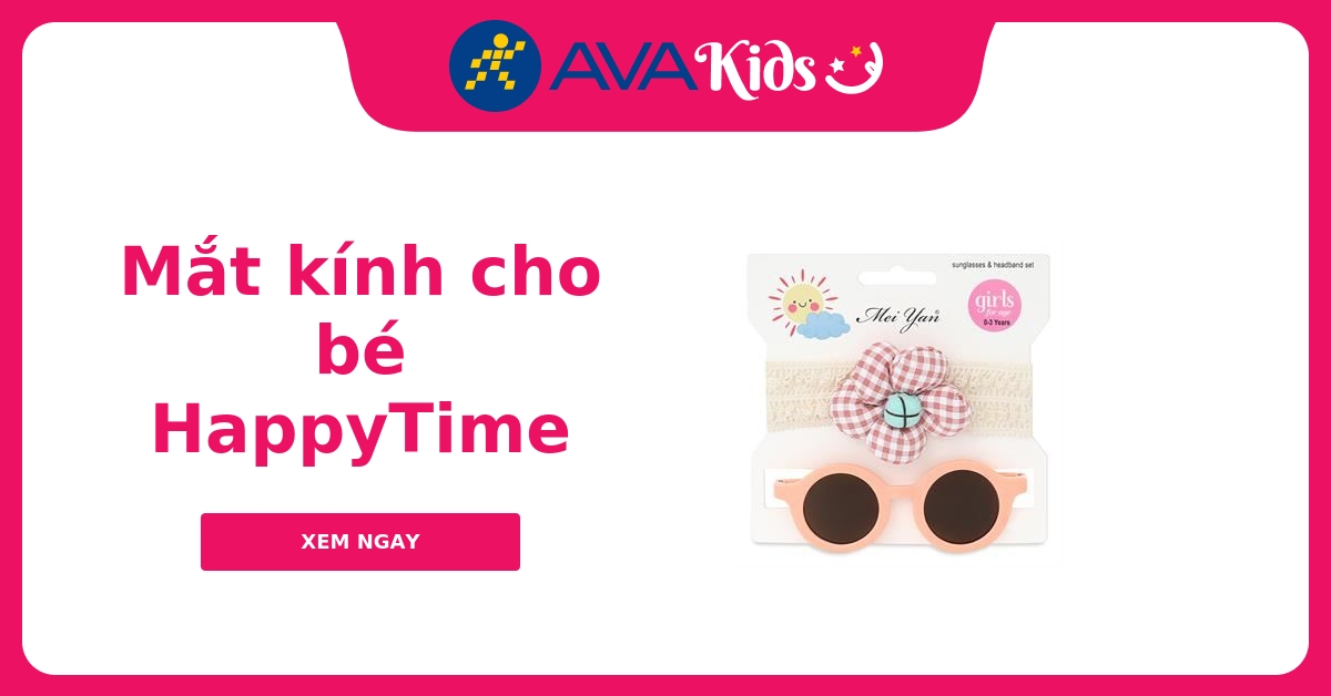 Mắt Kính Tròng đen Cho Bé Happytime Thời Trang, Nhựa Dẻo, An Toàn, Giá 