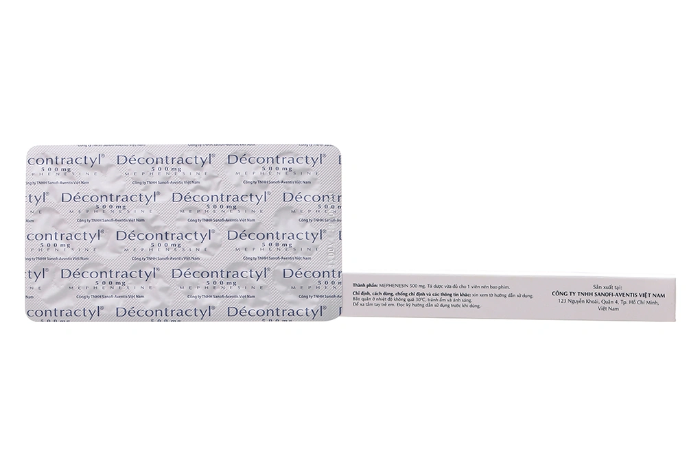 Décontractyl 500mg giãn cơ, trị đau do co cứng cơ (2 vỉ x 18 viên) - 1