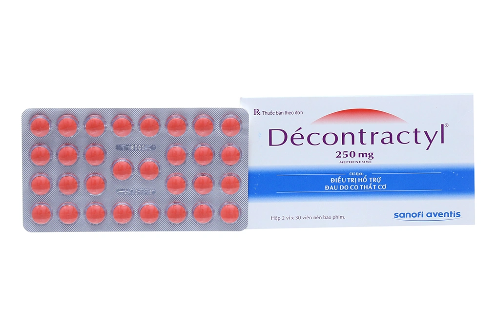 Décontractyl 250mg giãn cơ, trị đau do co cứng cơ (2 vỉ x 30 viên) - 