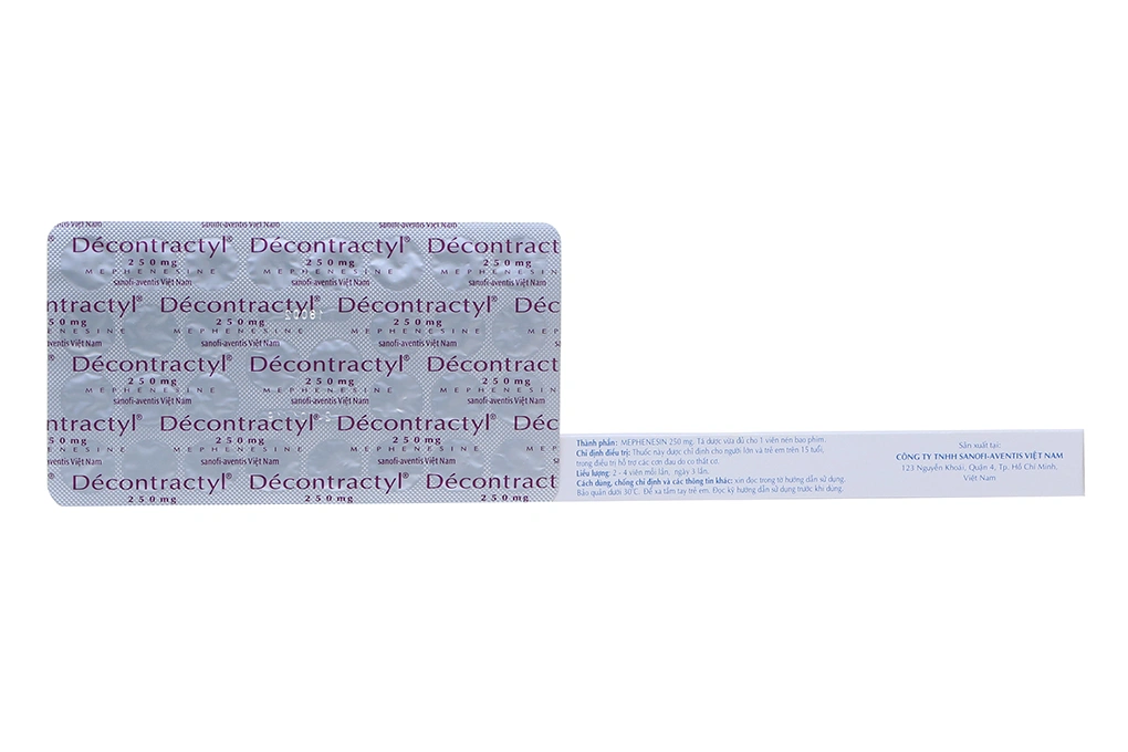 Décontractyl 250mg giãn cơ, trị đau do co cứng cơ (2 vỉ x 30 viên) - 1