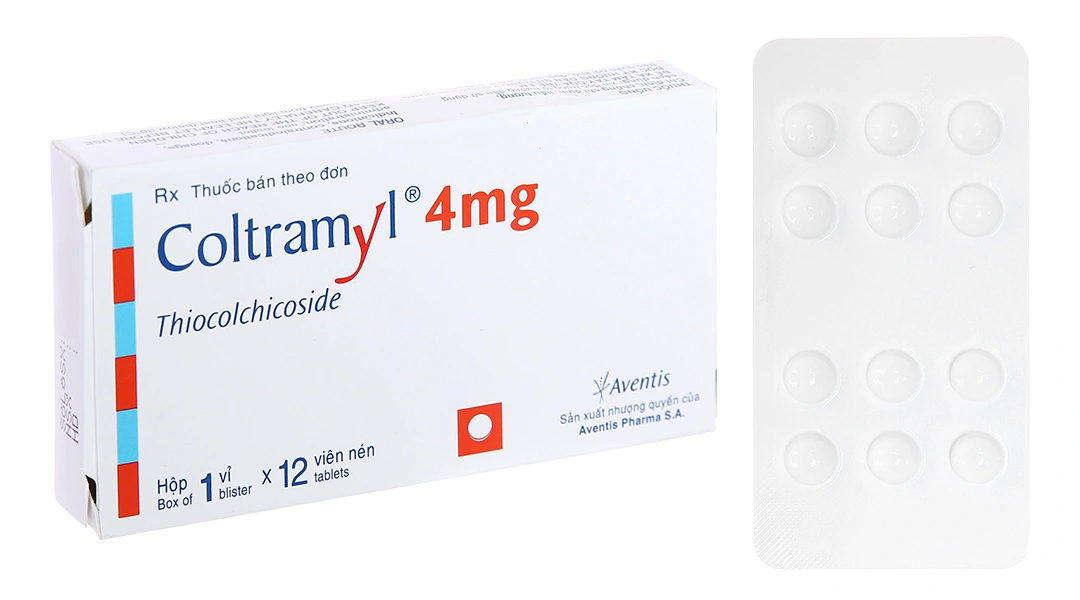 Coltramyl 4mg giãn cơ, trị đau do co cứng cơ (1 vỉ x 12 viên) - 