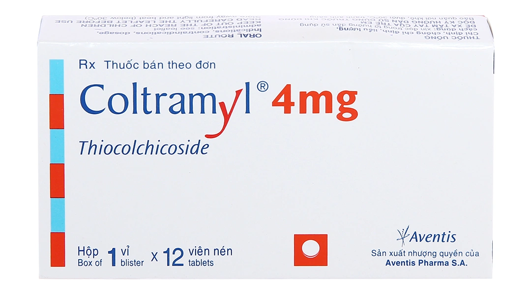 Coltramyl 4mg giãn cơ, trị đau do co cứng cơ (1 vỉ x 12 viên) - 1