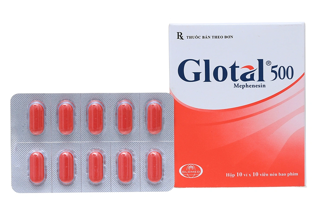 Glotal 500 giãn cơ, trị triệu chứng đau do co thắt cơ (10 vỉ x 10 viên) - 