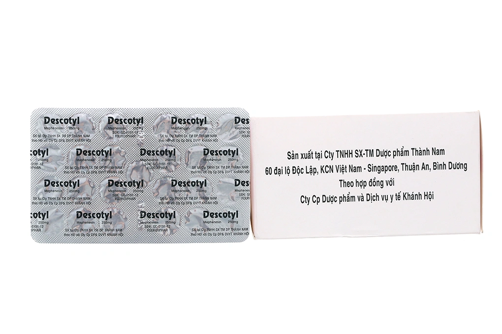 Descotyl 250mg giãn cơ, trị đau do co cứng cơ (10 vỉ x 25 viên) - 1