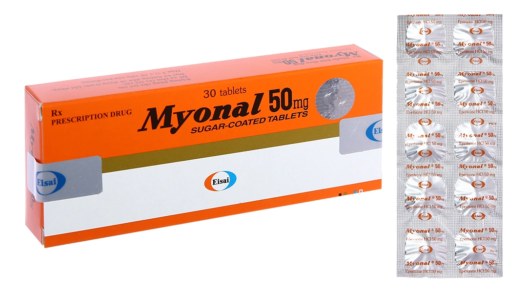Myonal 50mg cải thiện các triệu chứng tăng trương lực cơ (3 vỉ x 10 viên) - 