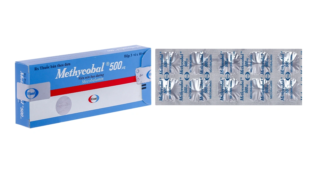 Methycobal 500mcg trị bệnh lý thần kinh ngoại biên (3 vỉ x 10 viên) - 