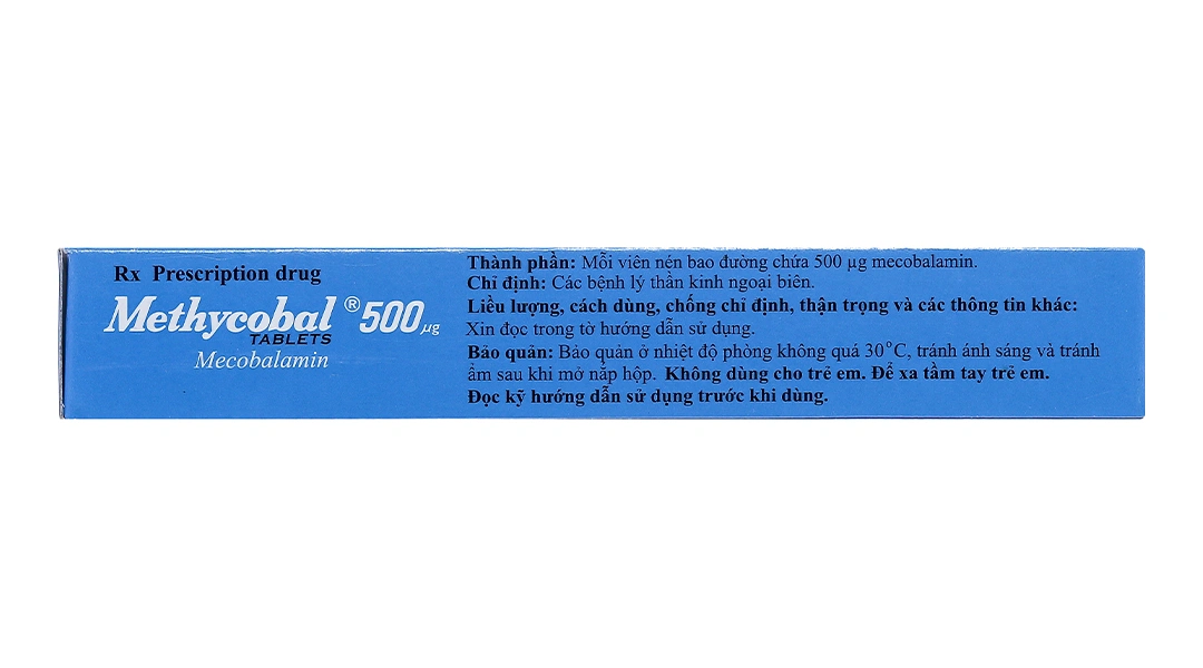 Methycobal 500mcg trị bệnh lý thần kinh ngoại biên (3 vỉ x 10 viên) - 4