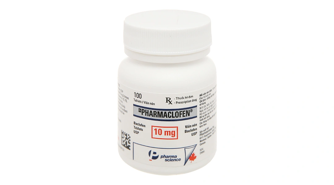 Pharmaclofen 10mg trị các chứng co thắt cơ lọ 100 viên - 