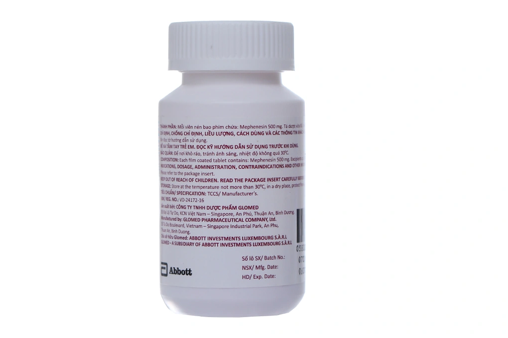 Glotal 500 giãn cơ, trị đau do co cứng cơ chai 100 viên - 2