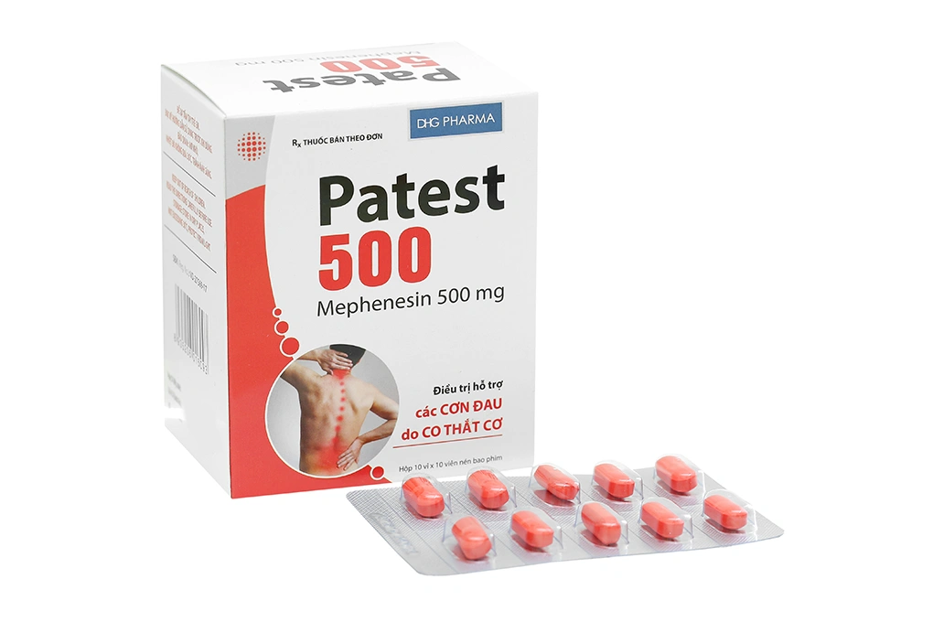 Patest 500 trị hỗ trợ các cơn đau do co thắt cơ (10 vỉ x 10 viên) - 