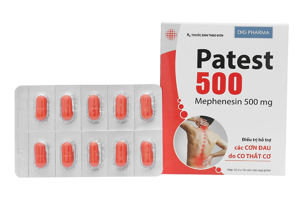 Patest 500 trị hỗ trợ các cơn đau do co thắt cơ (10 vỉ x 10 viên) - 1
