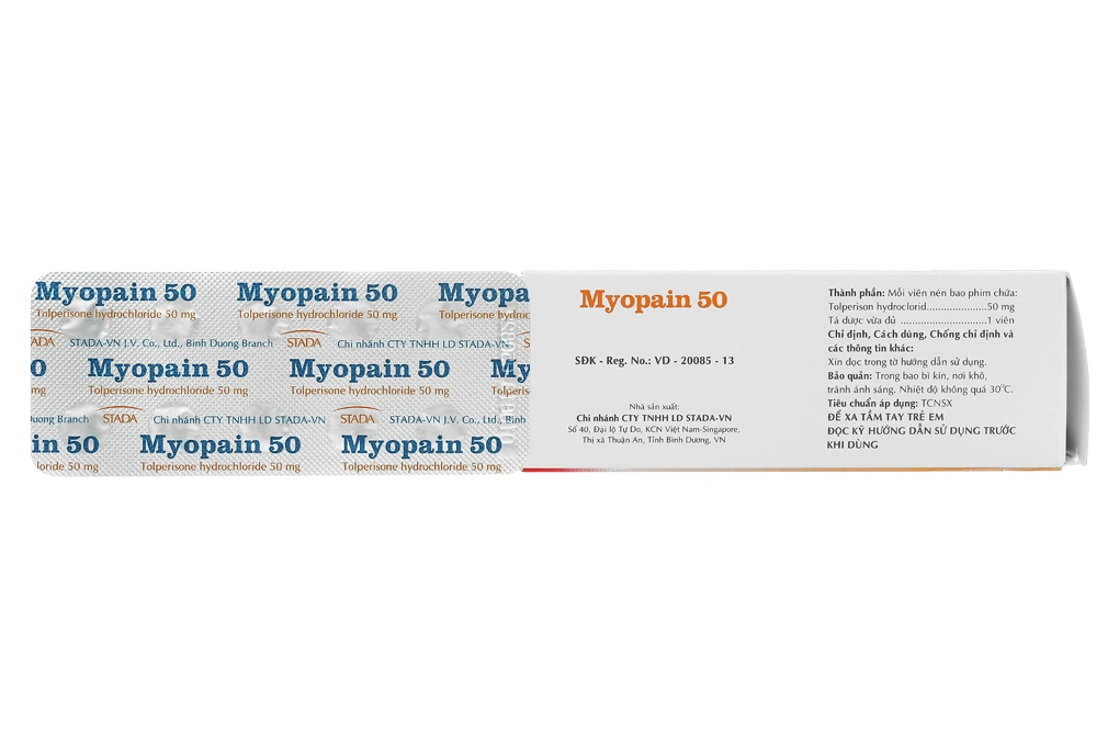 Myopain 50mg trị triệu chứng co cứng sau đột quỵ ở người lớn (5 vỉ x 10 viên) - 2