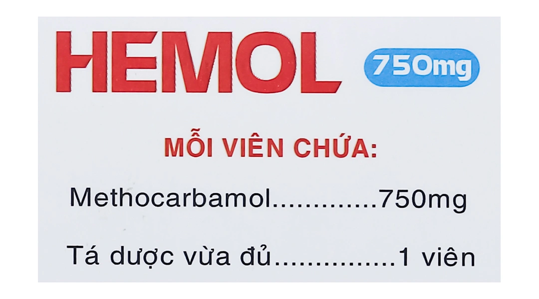 Hemol 750mg trị rối loạn cơ xương cấp (10 vỉ x 10 viên) - 5