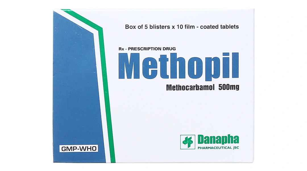 Methopil 500mg trị đau lưng cấp tính do co thắt cơ, xương, khớp (5 vỉ x 10 viên) - 2