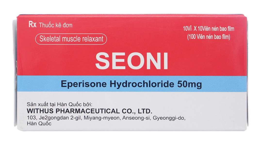 Seoni Std Code Seoni 50mg trị triệu chứng co cứng sau đột quỵ ở người lớn (10 vỉ x 10 ...