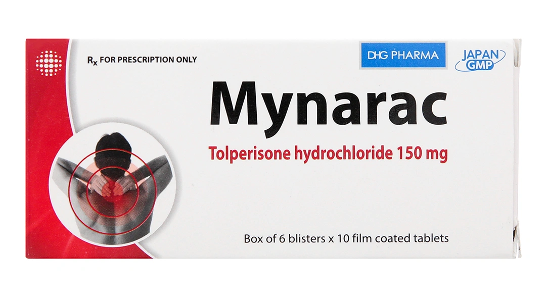 Mynarac 150mg điều trị triệu chứng co cứng cơ sau đột quỵ (6 vỉ x 10 viên) - 1