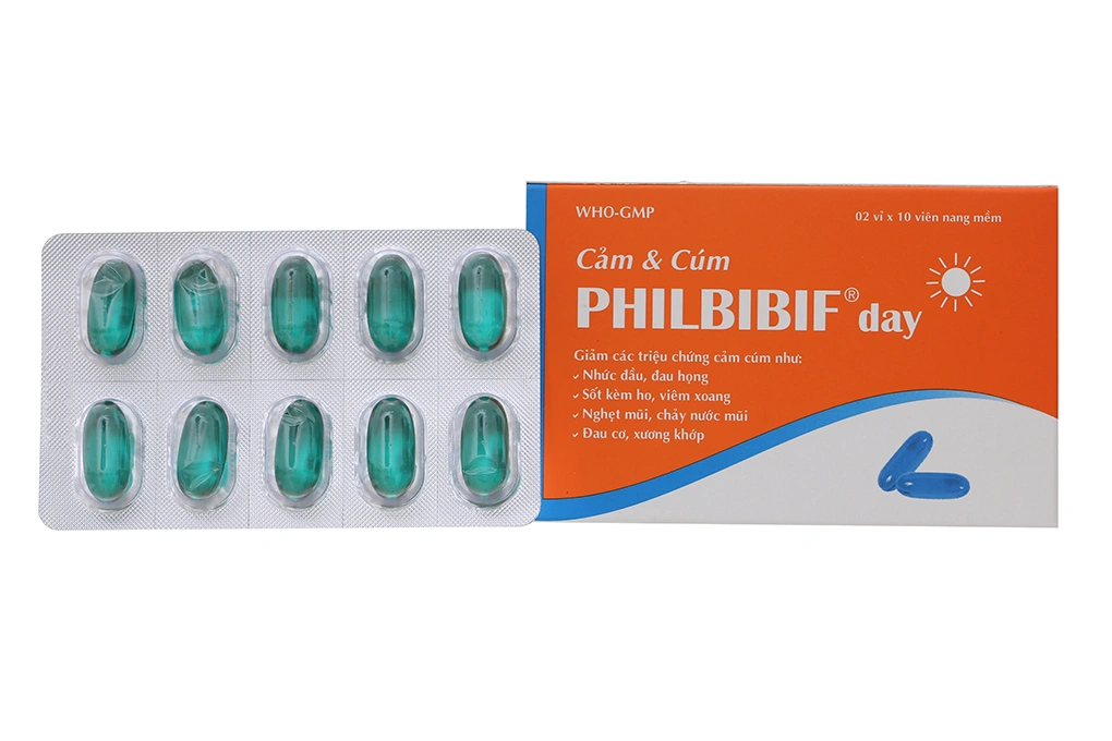 Philbibif Day trị cảm cúm, cảm lạnh (2 vỉ x 10 viên) - 