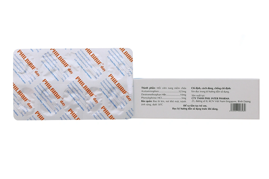 Philbibif Day trị cảm cúm, cảm lạnh (2 vỉ x 10 viên) - 1
