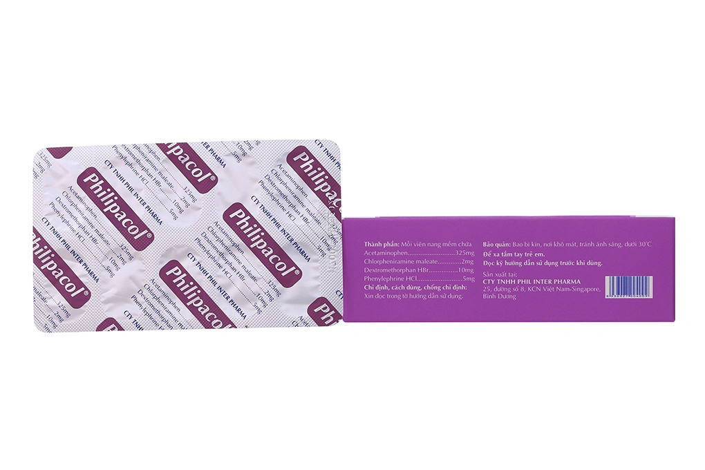 Philipacol trị cảm cúm (2 vỉ x 10 viên) - 1