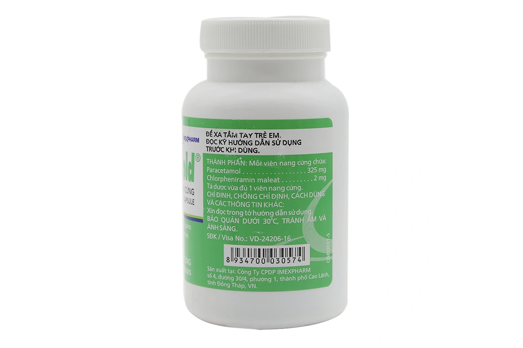 A.C Mexcold trị triệu chứng cảm cúm như sốt, nhức đầu, sổ mũi lọ 200 viên - 1