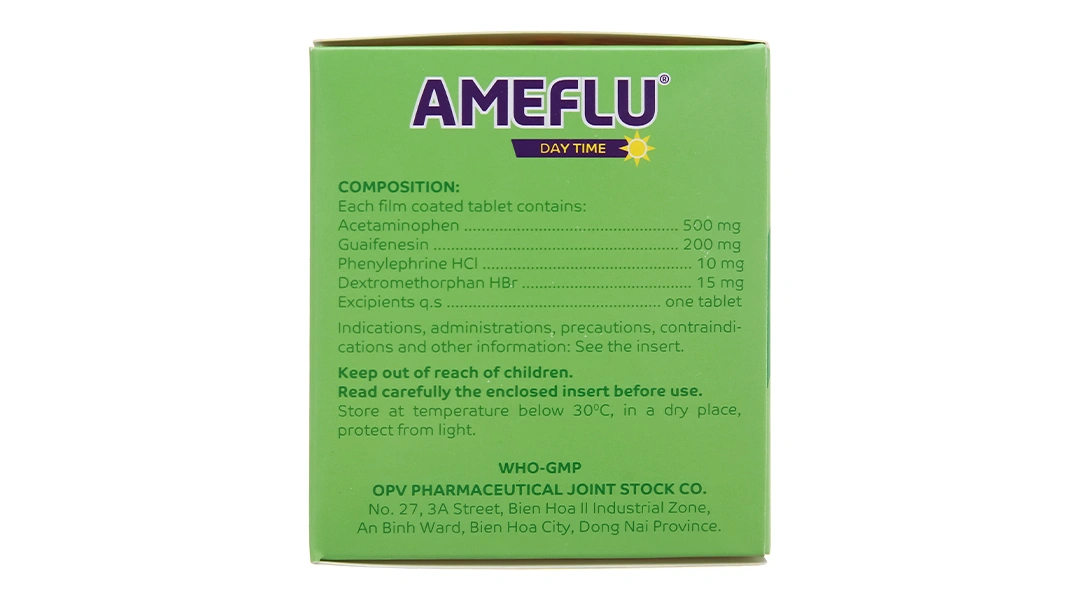 Ameflu Daytime giảm các triệu chứng cảm cúm, cảm lạnh (10 vỉ x 10 viên) - 3