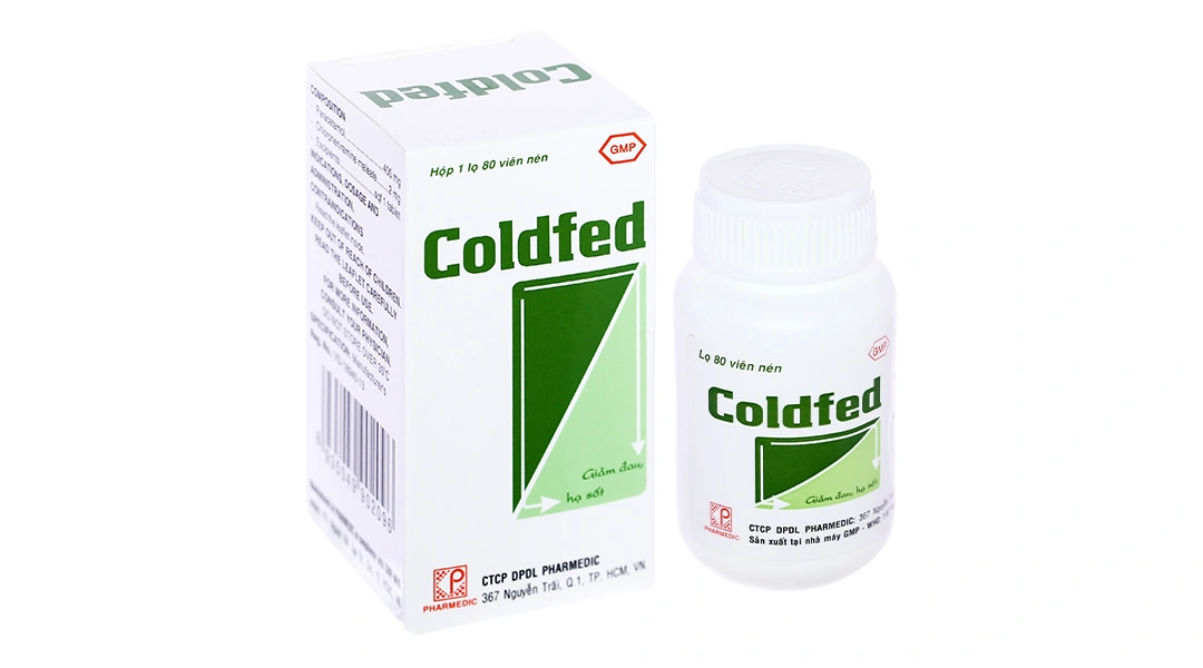 Coldfed trị cảm cúm, cảm lạnh chai 80 viên - 