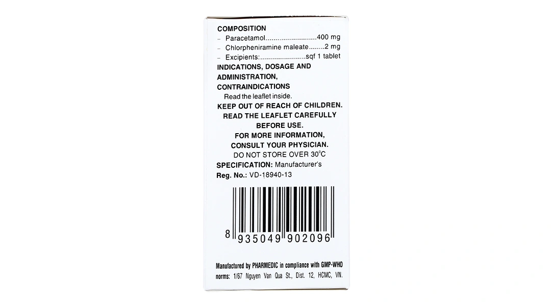 Coldfed trị cảm cúm, cảm lạnh chai 80 viên - 3