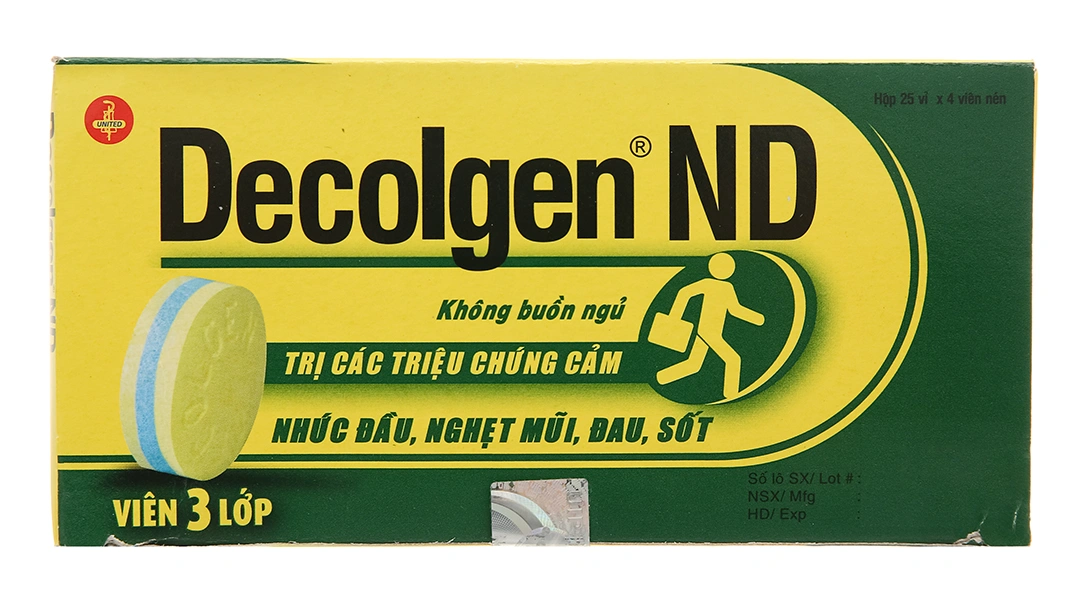 Decolgen ND trị triệu chứng cảm thông thường, viêm mũi dị ứng (25 vỉ x 4 viên) - 3