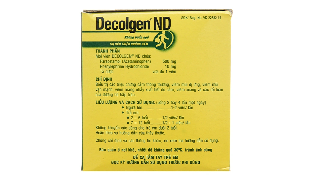 Decolgen ND trị triệu chứng cảm thông thường, viêm mũi dị ứng (25 vỉ x 4 viên) - 4