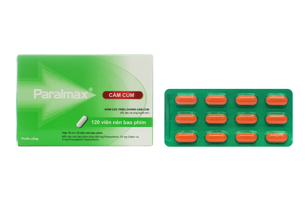 Paralmax Cảm Cúm giảm đau, hạ sốt (10 vỉ x 12 viên) - 