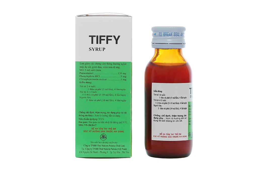 Tiffy Syrup làm giảm các triệu chứng cảm chai 30ml - 1