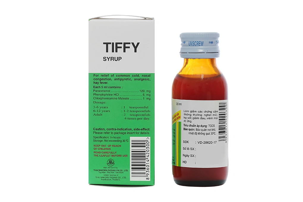 Tiffy Syrup làm giảm các triệu chứng cảm chai 30ml - 2