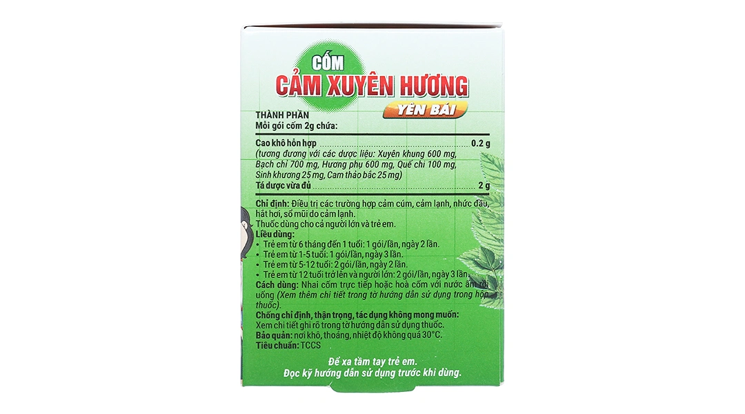 Thuốc cốm Cảm Xuyên Hương Yên Bái giảm triệu chứng cảm cúm, cảm lạnh (20 gói x 2g) - 2