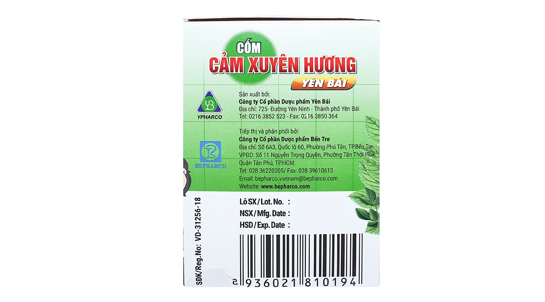 Thuốc cốm Cảm Xuyên Hương Yên Bái giảm triệu chứng cảm cúm, cảm lạnh (20 gói x 2g) - 3