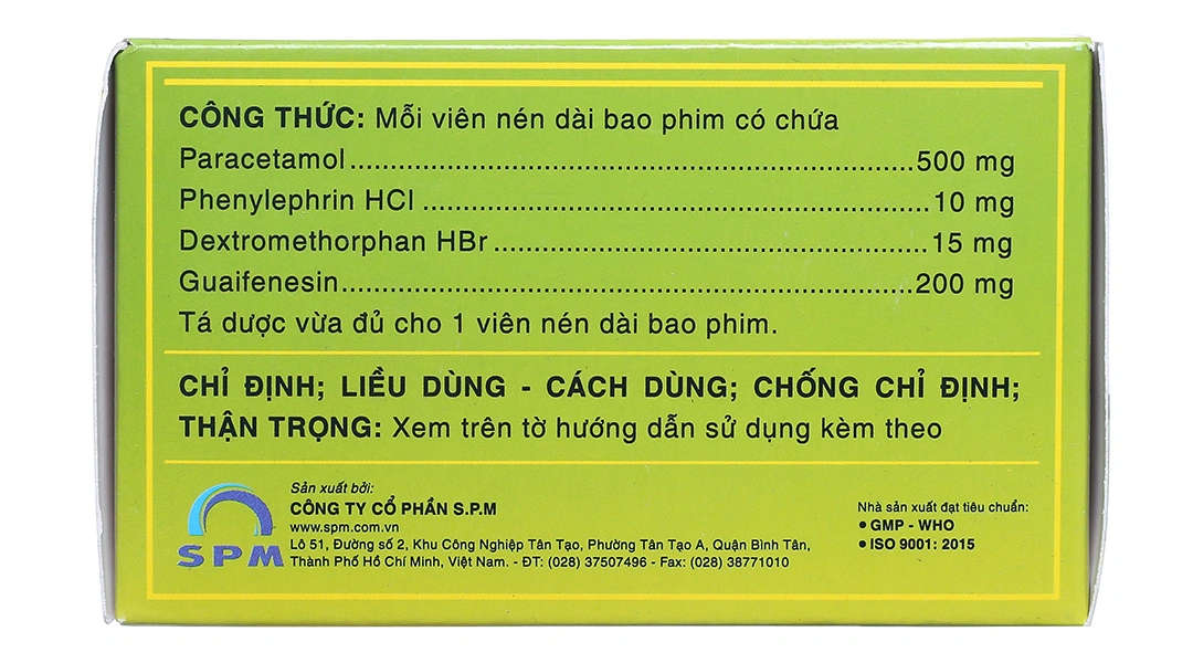 MyPara Flu Day trị các triệu chứng cảm cúm (10 vỉ x 10 viên) - 2