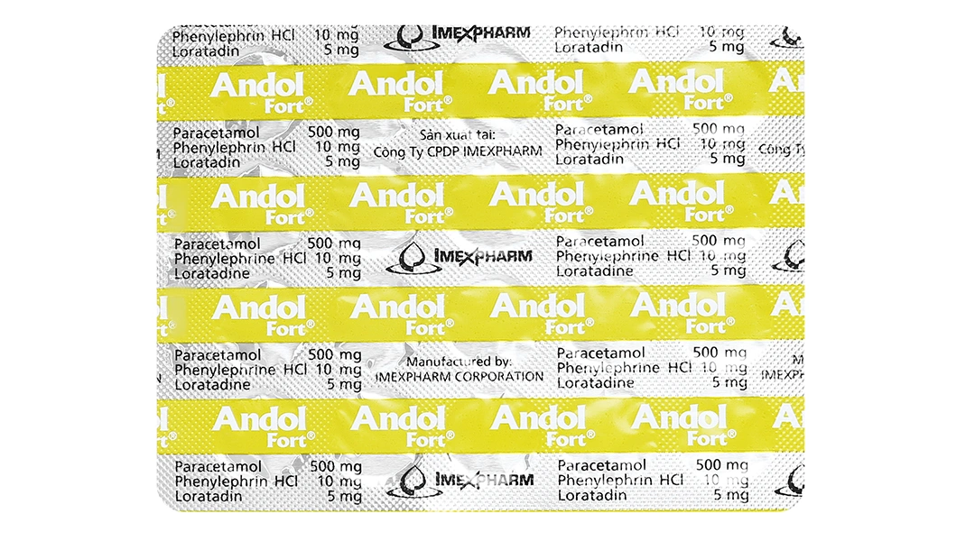 Andol Fort điều trị triệu chứng cảm cúm (25 vỉ x 20 viên) - 2