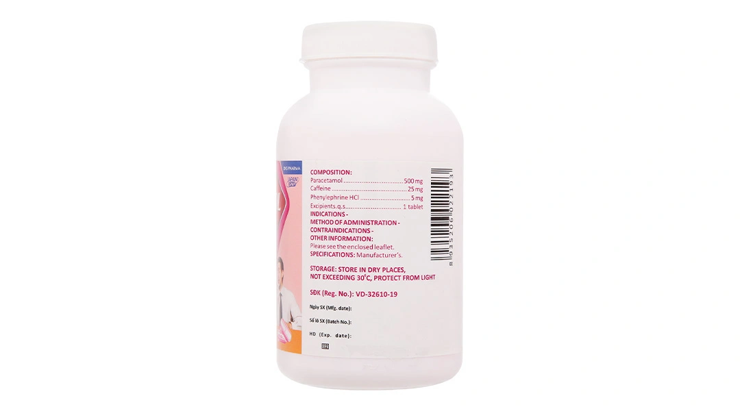 Hapacol Cảm Cúm trị các triệu chứng của cảm cúm lọ 200 viên - 2