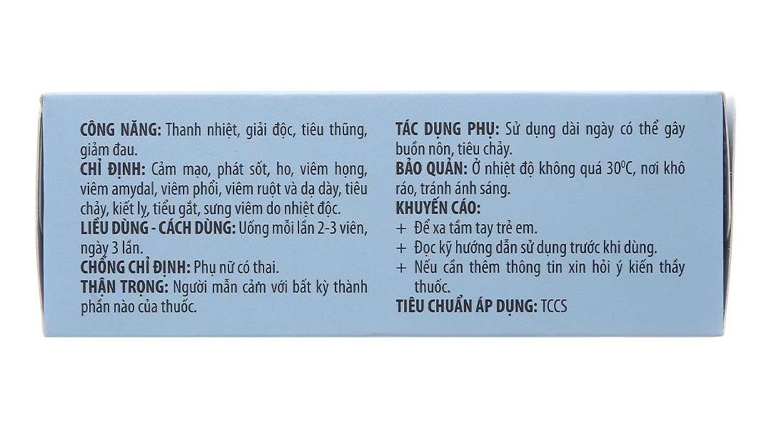 Xuyên Tâm Liên Fito thanh nhiệt, giải độc, tiêu thũng, giảm đau (10 vỉ x 10 viên) - 3