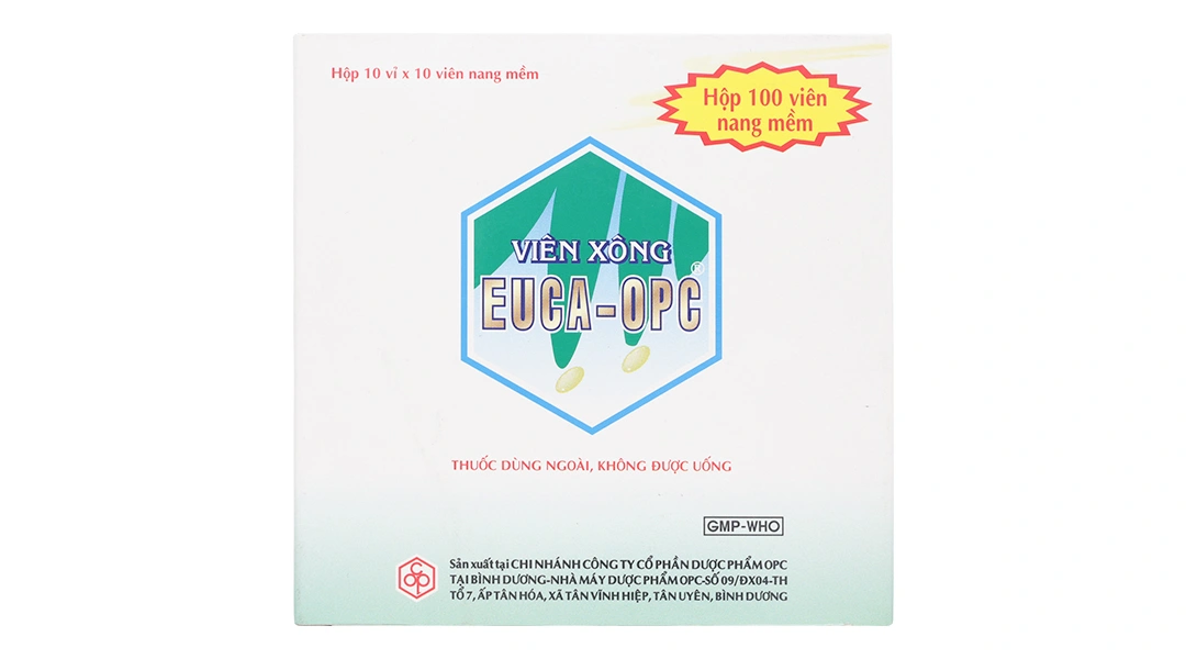Viên xông Euca-OPC sát khuẩn hô hấp, giải cảm (10 vỉ x 10 viên) - 1