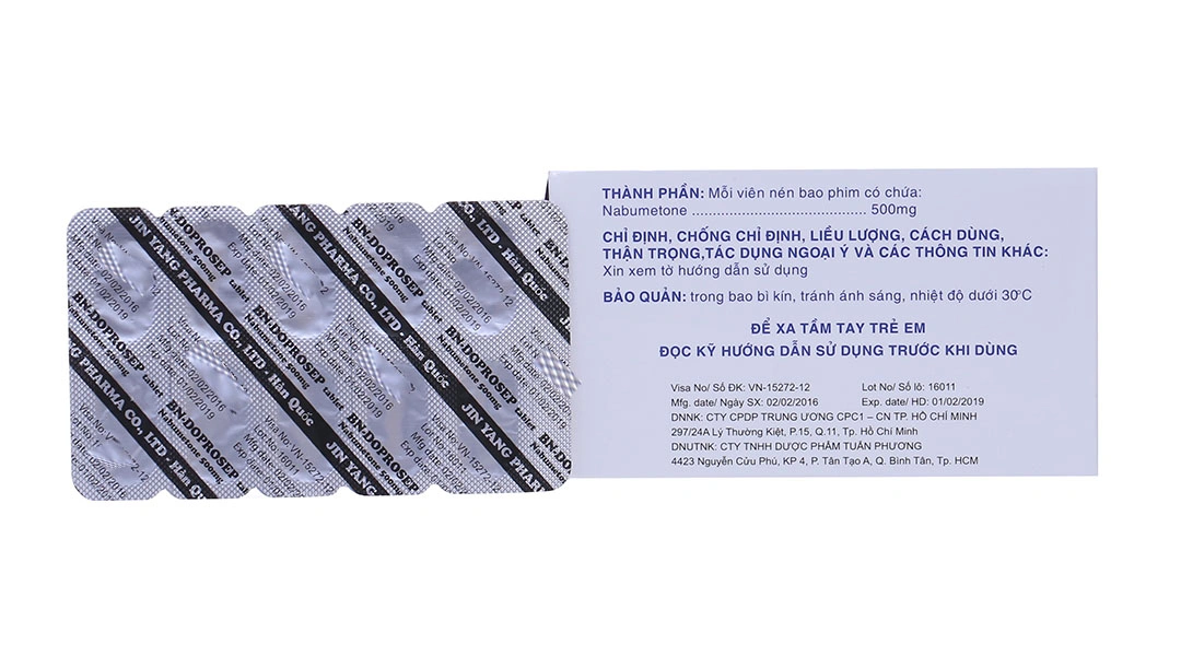BN-Doprosep Tablet 500mg trị viêm xương khớp (10 vỉ x 10 viên) - 1