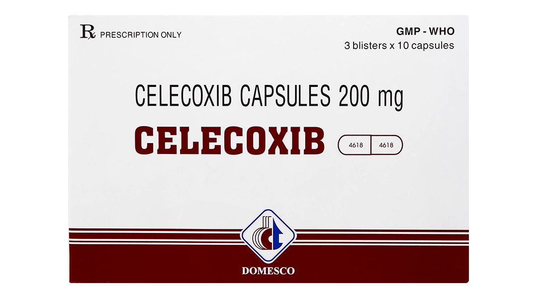 Celecoxib Domesco 200mg trị chứng thoái hóa khớp, viêm khớp dạng thấp (3 vỉ x 10 viên) - 1