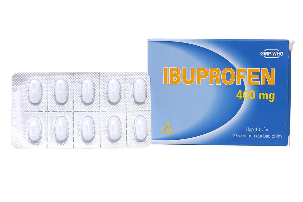 Ibuprofen TV.Pharm 400mg giảm đau, hạ sốt, kháng viêm (10 vỉ x 10 viên) - 