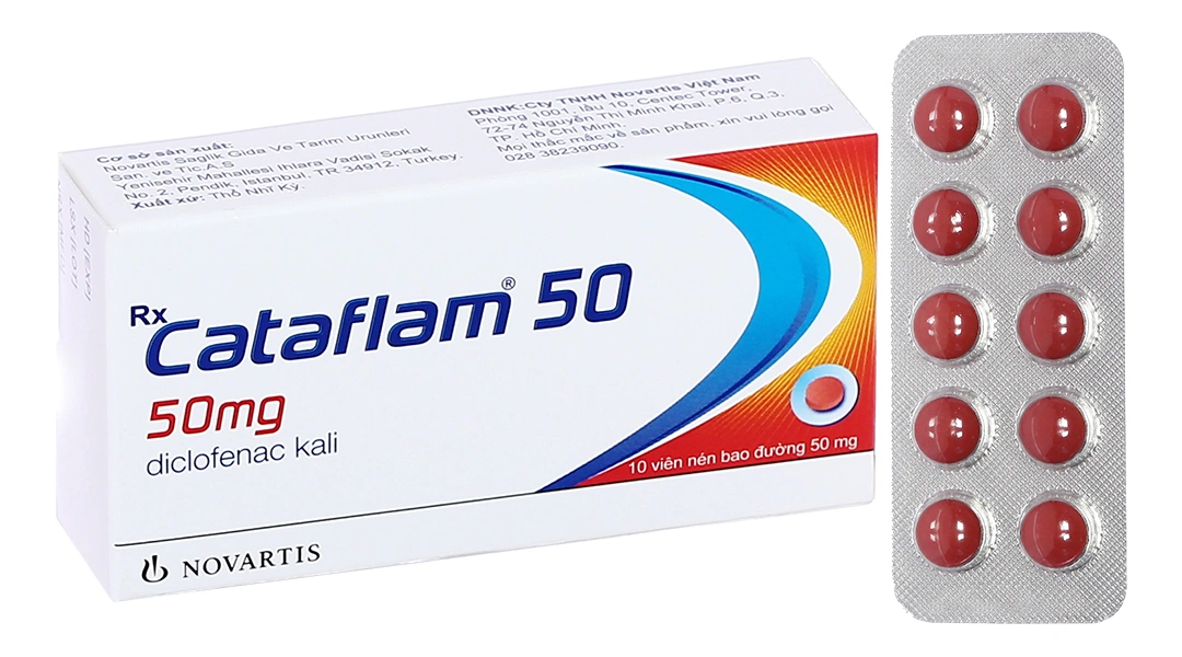 Cataflam 50mg giảm đau, kháng viêm cấp tính (1 vỉ x 10 viên) - 