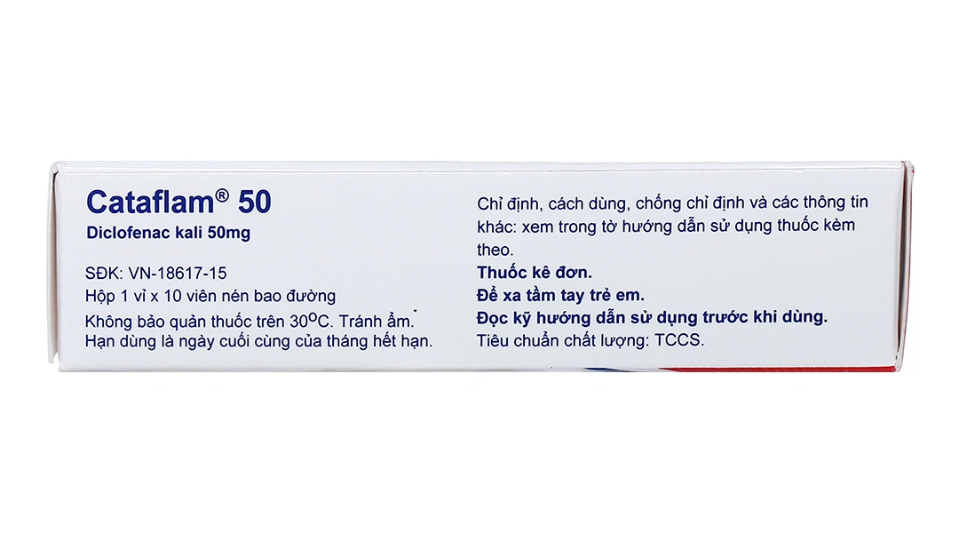 Cataflam 50mg giảm đau, kháng viêm cấp tính (1 vỉ x 10 viên) - 2
