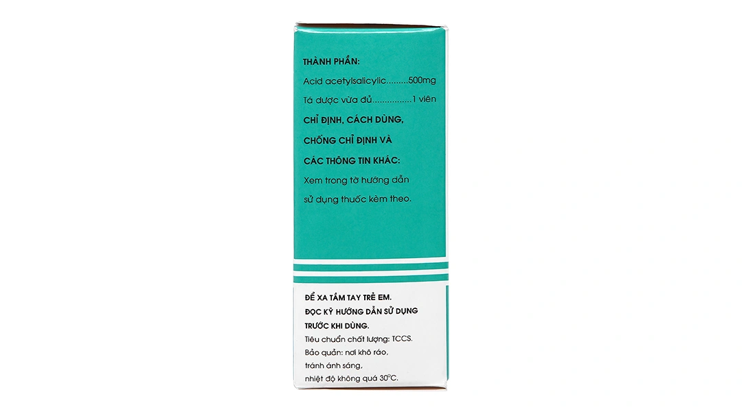 Aspirin pH8 500mg giảm đau, kháng viêm, hạ sốt (20 vỉ x 10 viên) - 2