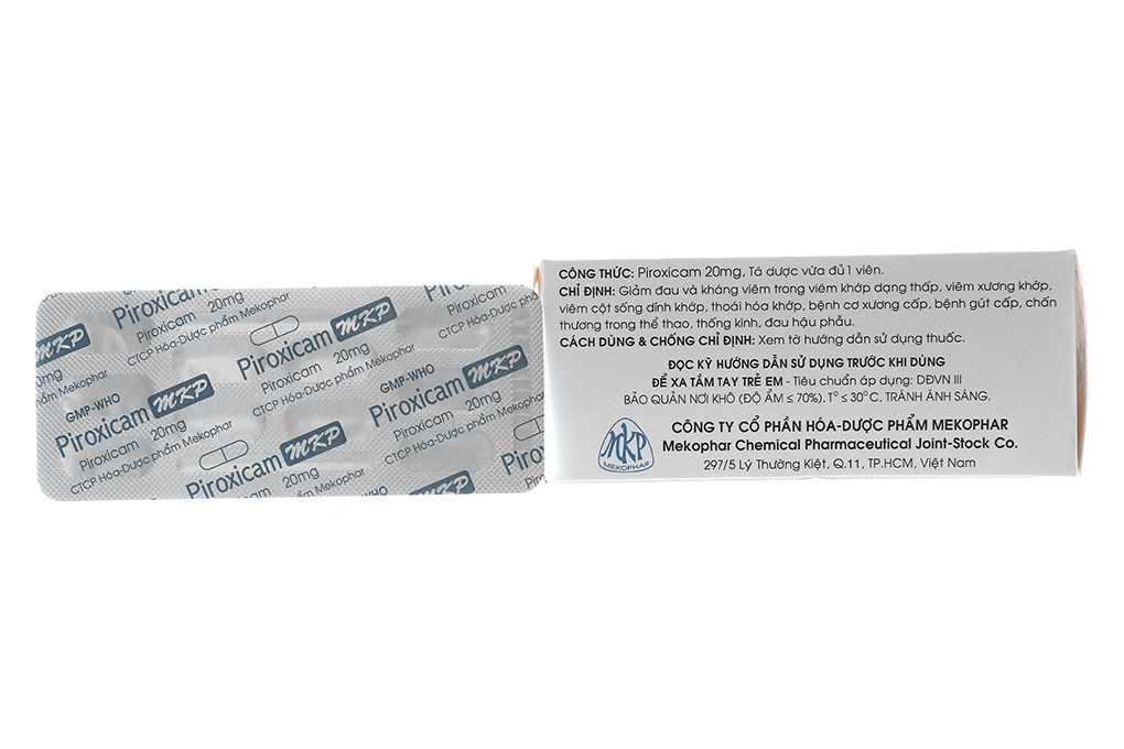 Piroxicam MKP 20mg giảm đau, kháng viêm xương khớp (10 vỉ x 10 viên) - 1