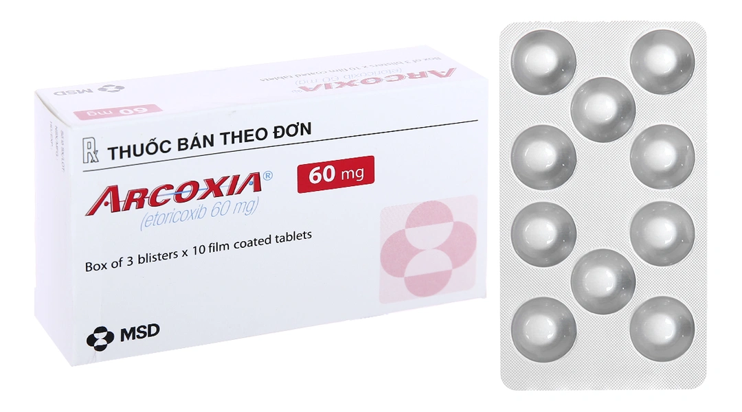 Arcoxia 60mg giảm đau, kháng viêm xương khớp (3 vỉ x 10 viên) - 5