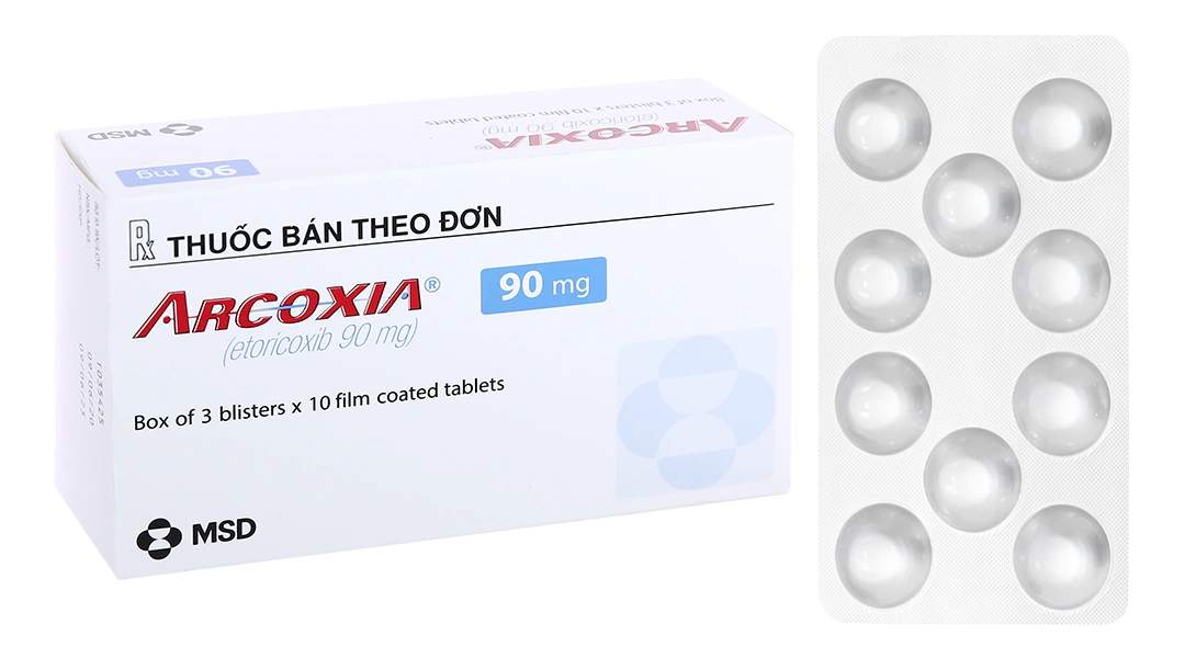 Arcoxia 90mg giảm đau, kháng viêm xương khớp (3 vỉ x 10 viên) - 5