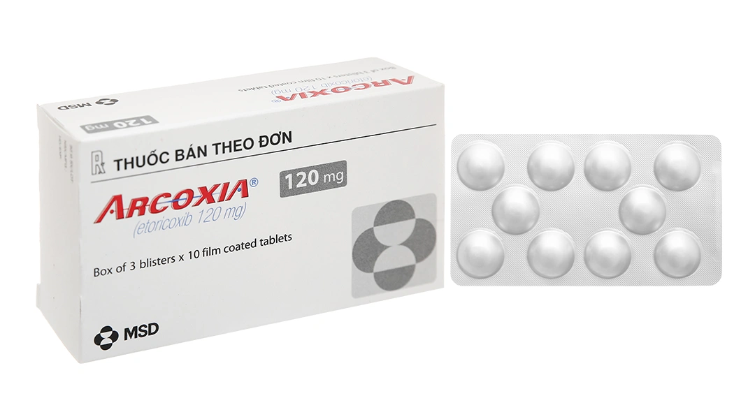 Arcoxia 120mg trị thoái hóa khớp, viêm khớp dạng thấp (3 vỉ x 10 viên) - 4